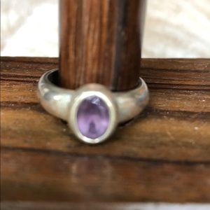 Sterling silver amethyst ring size 5